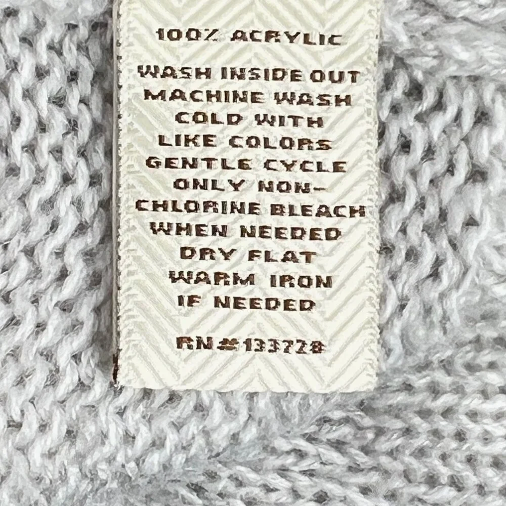 SONOMA Medium Light Gray Knit‎ Sweater Fall Layering